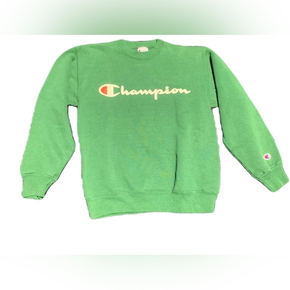 Champion Other - 💛 Champion Kids Sweatshirt Green – Youth Large (14–16) Made in USA